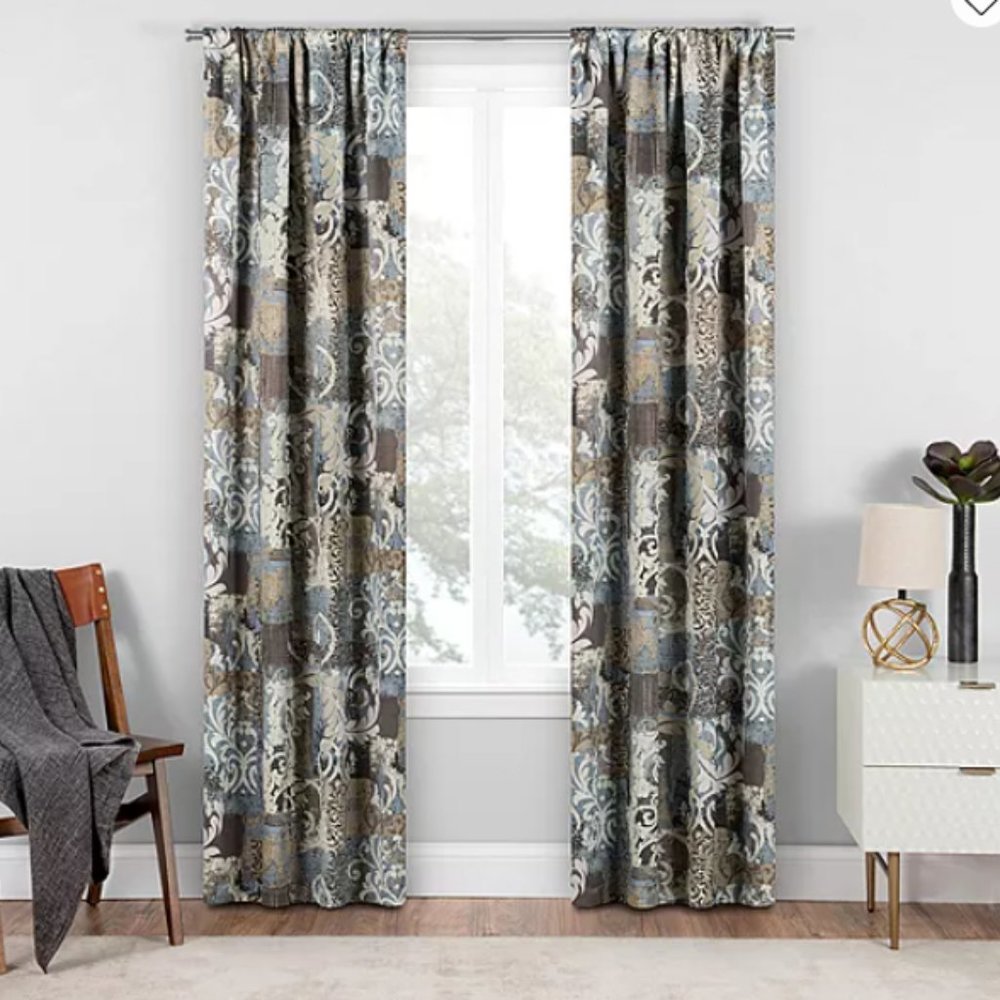 Eclipse Chiswick Blackout Rod Pocket Single Curtain Panel  SPA 37x84